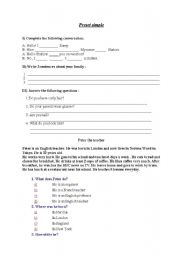 English Worksheet: present simple