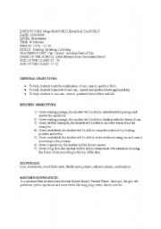 English Worksheet: can-cant lesson plan for elementary students