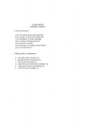 English worksheet: simple present worksheet