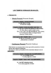 English Worksheet: verb tenses