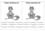 English Worksheet: Present Continuous Cat