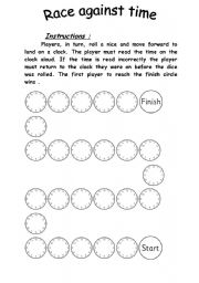 English worksheet: race against time