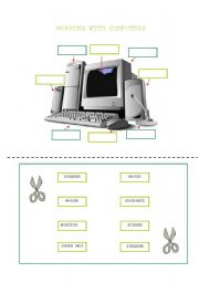 English Worksheet: WORKING WITH COMPUTERS