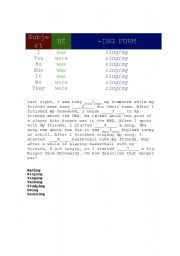 English Worksheet: Past Continous Tense