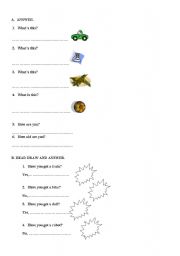 English Worksheet: quiz for 2nd grade