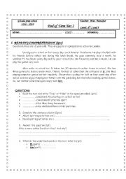 English worksheet: test what you teach