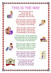 English Worksheet: This is the way song