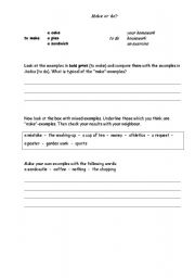 English Worksheet: make or do