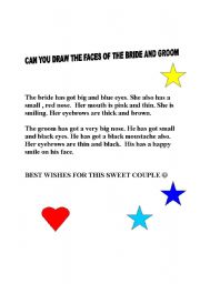 English worksheet: bride and the groom -2nd part