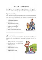 English Worksheet: health and fitness