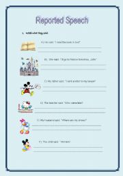 English Worksheet: Reported Speech