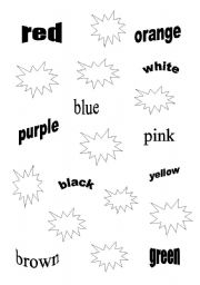 English worksheet: colour matching
