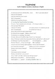 English Worksheet: Types of tasks when phoning (key provided)