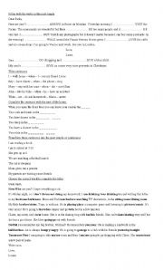 English worksheet: revision