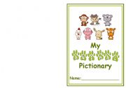 English Worksheet: Animal pictionary booklet - Front & back cover - 1/4