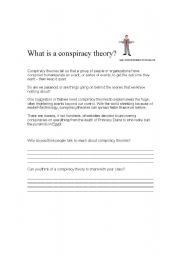 Conspiracy Theories (Part of my myths and legends unit)