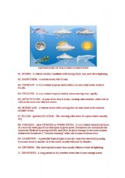 English Worksheet: Weather Conditions