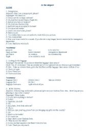 English Worksheet: at the airport