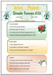 Active - Passive - Simple Tenses - Part I