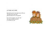 English Worksheet: AUTUMN rhyme