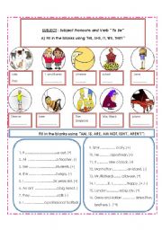 English Worksheet: verb to be