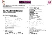 English Worksheet: Pink - Family Portrait