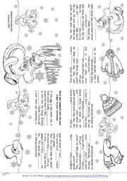 English Worksheet: The Mitten (Story Mini Book)