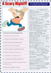 A SCARY NIGHT - MIXED TENSES