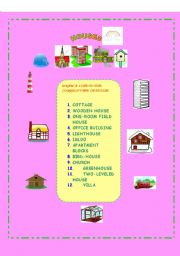 English worksheet: HOUSES