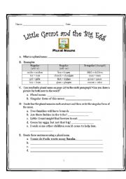 English Worksheet: Plural Nouns