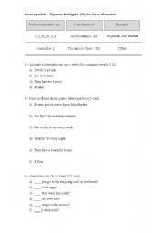 English Worksheet: verb to be