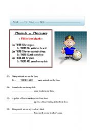 English Worksheet: There is / are 002