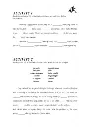 English worksheet: Activities