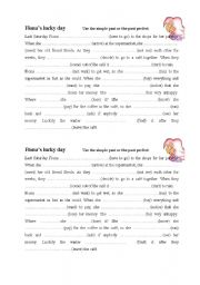 English Worksheet: Fionas lucky day