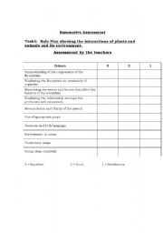 English Worksheet: ASSESSMENT 