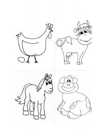 English Worksheet: farm animals