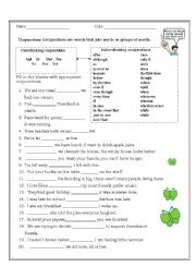 English Worksheet: Conjunctions