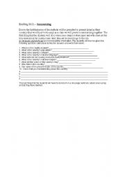 English worksheet: summarizing activity