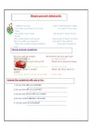 English worksheet: Present simple