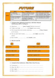 English Worksheet: Future tense