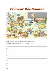 English Worksheet: Present Continuous