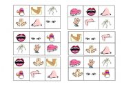 English Worksheet: Body bingo