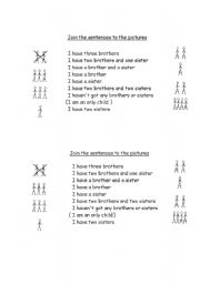 English worksheet: Brothers and sisters