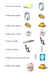 English Worksheet: Breakfast part 1