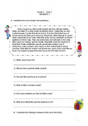 English Worksheet: School 