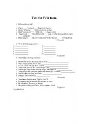 English worksheet: test gram2