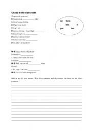 English Worksheet: Object pronouns