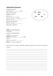 English worksheet: Object pronouns