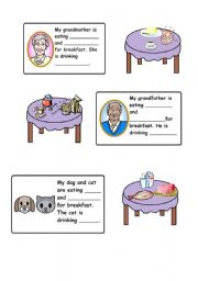 English Worksheet: My familys breakfast table part 2