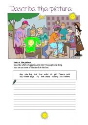 English Worksheet: Describe the picture